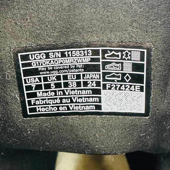 UGG Women's Classic Twin Seam New Heights Black Suede Boots 1158313 Size 7 - Picture 11 of 11